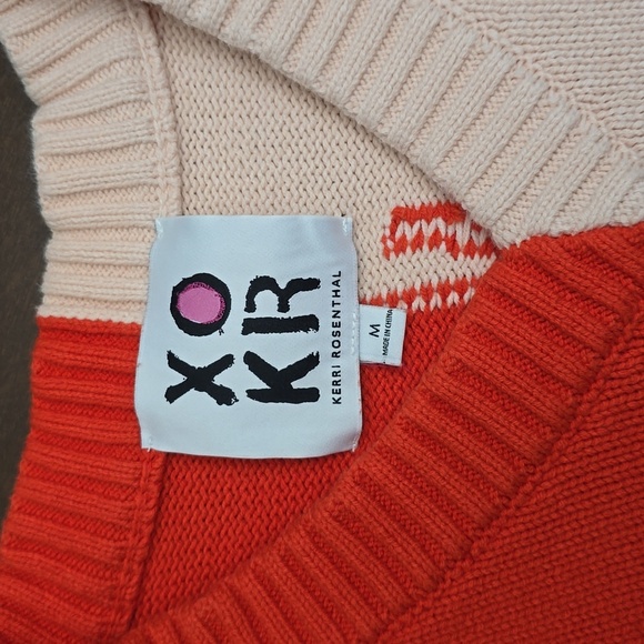 KERRI ROSENTHAL KR Red and Pink Heart Sweater Women's M - Picture 2 of 5